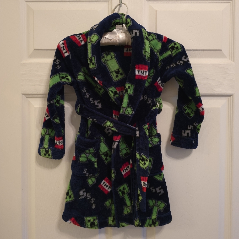 Minecraft Boys Luxe Plush Pajama Robe